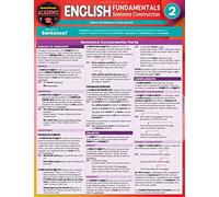 English Fundamentals 2 - Sentence Construction: A Quickstudy Language Arts Laminated Reference Guide