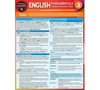 English Fundamentals 3 - Sentence Structure & Style: A Quickstudy Language Arts Laminated Reference Guide
