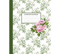 English Garden Composition Notebook, College Ruled, 200 Pages (100 Sheets), 7.5 x 9.75 in, Cute Notebook for School, Notes, Journaling, and Work