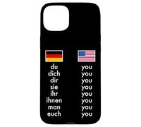 English German Grammar Learning Funny Teachers Case for iPhone 15 Plus