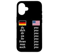English German Grammar Learning Funny Teachers Case for iPhone 16