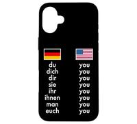 English German Grammar Learning Funny Teachers Case for iPhone 16 Plus