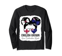 English Grown New Zealandan Roots Girl New Zealand Heritage Long Sleeve T-Shirt