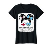 English Grown St Lucian Roots Girl England St Lucia Heritage T-Shirt
