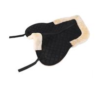 English Half Saddle Pad Faux Wool Shock Absorption Anti Slip for Equestrian Activities - Breathable Polyester