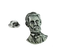 English Handmade Pewter Abraham Lincoln US President Lapel Pin Badge 20 x 30 mm, Presented in a Gift Box