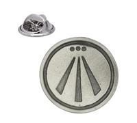 English Handmade Pewter Awen Welsh Cornish Lapel Pin Badge 25 x 25 mm, Presented in a Gift Box