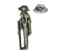 English Handmade Pewter Egyptian God Sekhmet Lapel Pin Badge 7 x 25 mm
