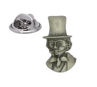 English Handmade Pewter Famous Britons Isambard Kingdom Brunel Britains Lapel Pin Badge 15 x 25 mm
