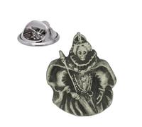English Handmade Pewter Famous Britons Queens Elizabeth 1st Britains Lapel Pin Badge 20 x 25 mm