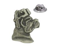 English Handmade Pewter Fez Dog Lapel Pin Badge 15 x 20 mm, Presented in a Gift Box