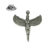 English Handmade Pewter Isis Egyptian Goddess Lapel Pin Badge 30 x 30 mm