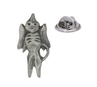 English Handmade Pewter Jenny Hanivers Lapel Pin Badge 25 x 25 mm, Presented in a Gift Box