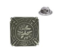 English Handmade Pewter Knights Templar In Hoc Signo Vinces Lapel Pin Badge 20 x 20 mm, Presented in a Gift Box
