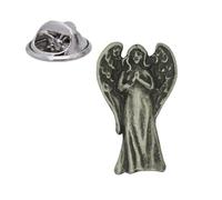 English Handmade Pewter Praying Angel Lapel Pin Badge 15 x 25 mm