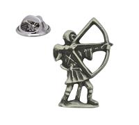 English Handmade Pewter Robin Hood Archer Lapel Pin Badge 18 x 28 mm