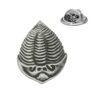 English Handmade Pewter Trilobite Lapel Pin Badge 20 x 25 mm, Presented in a Gift Box