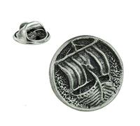 English Handmade Pewter Viking Longboat Lapel Pin Badge 20 x 20 mm, Presented in a Gift Box