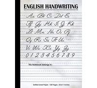 English Handwriting Dotted Lined Paper: Dotted Lined Notebooks , 120 pages , large size 8.5x11 inches : Cursive Handwriting Workbook for homeschooling , preschoolers , student kids : marble cover