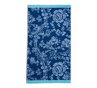 English Heritage 'Eagle House Damask' Cotton Towel in Cobalt English Heritage Cobalt