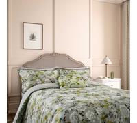 English Heritage Eagle House Damask Kingsize Duvet Cover SET, Seagrass