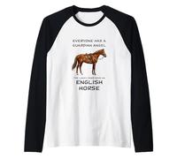 English Horse Riding Raglan Baseball Tee