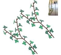 English Ivy Fridge Magnet with Articulating Stem, 3D Printed Magnet Ivy Fridge Magnet with Articulating Stems, Funny Fake Ivy Fridge Magnets for Home Kitchen Office, Gift for Plant Lover (2Pcs)