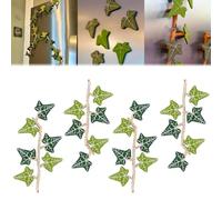 English Ivy Fridge Magnet with Articulating Vines, 3D Printed Magnet Ivy for Refrigerator Decor, Funny Artificial Ivy Fake Ivy with Strong Fridge Magnets & Stems (4 Pack)