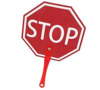 English Learning Tool Handheld Go/Staop Sign Double Side Street Warning Sign Teaching Aid for Classroom English Aid for School