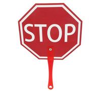 English Learning Tool Handheld Go/Staop Sign Double Side Street Warning Sign Teaching Aid for Classroom Teaching Easy Storage Language Learning Tool