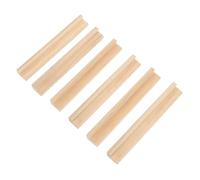 English Letter Base - 6Pcs Wooden Domino Rack Set for Diy Crafts and Word Games - Multi-Function Letter Tile Holder for Home School and Travel