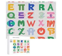 English Letter Puzzle for Adults Wooden Jigsaw Puzzle for Mother's Day Premium Puzzle with Unique Art Design Challenging Brain Teaser Birthday Gift for All Ages 500 PCS
