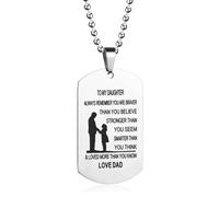 English Letter Tag To My Son Family Series Necklace Mother Son Necklace Stainless Steel Military Badge