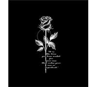 English Letters, Flowers, Herbal Temporary Tattoos, Semi-permanent, Non-reflective, Waterproof, Lasting 2 Weeks, Fake Tattoo