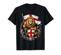 English Lion Heraldry Medieval Shield Flag T-Shirt