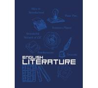 English Literature Blue Line with blank section Notebook: Great for School