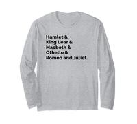 English Literature Fan Teacher Student William Shakespeare Long Sleeve T-Shirt