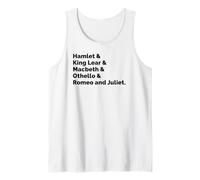 English Literature Fan Teacher Student William Shakespeare Tank Top