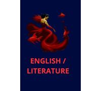 ENGLISH / LITERATURE: School Subject Notebook with Red Mythical Merfolk and Crimson Fish Fantasy Cover