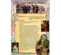 English Literature - The Merchant of Venice Shylock's Speech Information Poster - Classroom Display, Decoration - Paper Laminated - A2 42 x 59.4 cm
