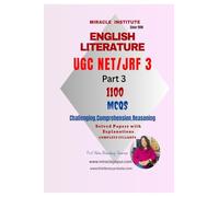 English Literature UGC NET JRF 3: 1100 MCQs Challenging.Comprehension.Reasoning