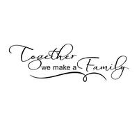 English Love Proverbs Wall Sticker, We Make a Family Together Warm Saying Wall Decal, Inspirational Quotes Removable Art Vinyl Decor for Wedding Living Room Home, Bedroom, Baby Room(7×22In)
