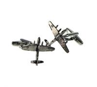 English Made Lancaster Bomber Aircraft Pewter Cufflinks Presented in a Box
