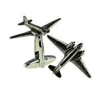 English Made Pewter Douglas Dakota C47 Aeroplane Cufflinks XWCL152