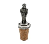 English Made Pewter Dracula Wine Bottle Stopper, 75 x 30 mm, Cork Base, Gift Boxed