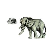 English Made Pewter Elephant Lapel Pin Badge. Single Unit. XDHLP1180