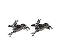 English Made Pewter Hare Cufflinks Presented in a Cufflink Box X2TSBCA02