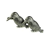 English Made Pewter Kingfisher River Bird Wildlife Cufflinks Presented in a Box