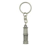 English Made Pewter Miners Davy Lamp Design Keyring, 85 x 10mm, Gift Pouch Included