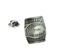 English Made Pewter Scottish Whisky Barrel Lapel Pin Badge. Single Unit. XDHLP0713
